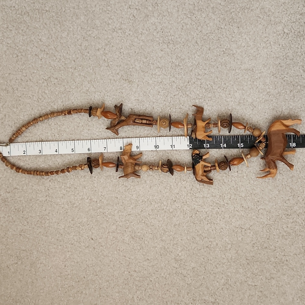 WOODEN ANIMAL Necklace Vintage - Picture 6 of 7